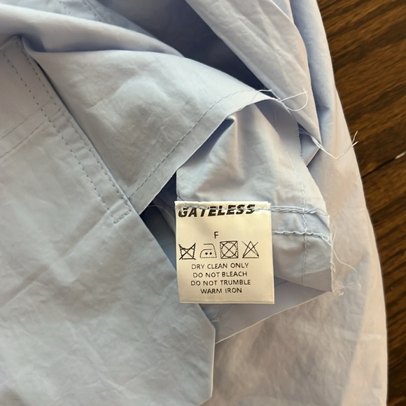 Source Unknown Blue Cropped Shirt - Picture 4 of 4